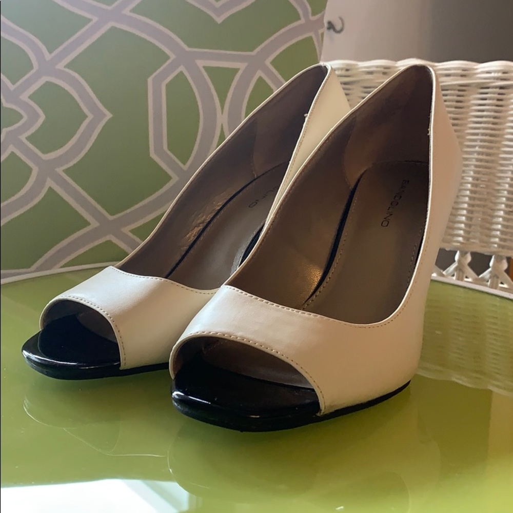 Bandolino Cream Opentoe Wedges